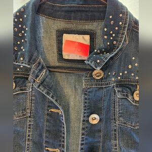 Justice Blue Jean Jacket with Stud Accents